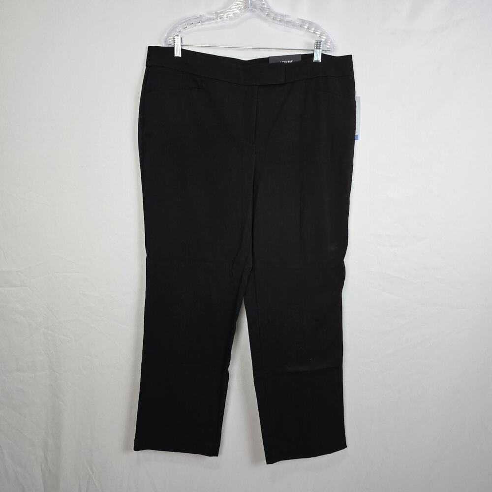 Apt 9 Straight Slacks Dress Pants Women's 18W Black Mid Rise*** NWT